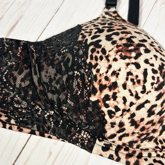 Torrid Curve Dream Wire-Free Push-Up Bra Leopard Print Size 44B - Picture 4 of 11